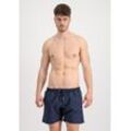 Shorts ALPHA INDUSTRIES "Alpha Industries Men - Beachwear Hydrochromic AOP Swimshort", Herren, Gr. L, Normalgrößen, blau (rep.blau), Obermaterial/Futter: 100% Polyester, Hosen