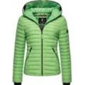 Steppjacke NAVAHOO "Kimuk" Gr. XS, grün (maigrün) Damen Jacken leichte Übergangsjacke mit Kapuze