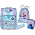 Schulranzen MCNEILL "Perfecto, Disney, Frozen", Kinder, Gr. B/H/T: 30cm x 38,5cm x 22cm, bunt (frozen), Polyester, Rucksäcke, inkl. Federmäppchen, Turnbeutel, Schlamperrolle & Motivmagnet