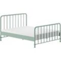 Metallbett VIPACK "Bronxx", grün (grün matt, grün matt, grün matt), B:166,5cm H:110cm L:207cm, Betten, aus Metall