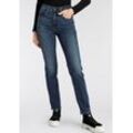 Straight-Jeans LEVI'S "724 High Rise Straight" Gr. 27, Länge 28, blau (dark indigo denim) Damen Jeans