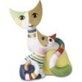 Sammelfigur GOEBEL "Figur Rosina Wachtmeister - "Macchia e Giro"", bunt, B:14cm H:18cm T:9cm, Porzellan, Dekofiguren, Katzen-Duo