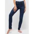 Slim-fit-Jeans ANGELS "SKINNY", Damen, Gr. 34, Länge 30, blau (schwarz indigo used), Denim/Jeans, Obermaterial: 91% Baumwolle, 6% Polyester, 3% Elasthan, casual, slim fit, Jeans