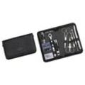 Hans Kniebes HK-Manicure Manicure-Etuis Herren-Pflegeset, Amalfi-Vollrindleder, 162 x 98 mm schwarz