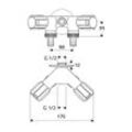 Schell Comfort NA-Doppelventil RV, Schlauchanschluss, DN 15 G 1/2" AG, Chrom 033680699