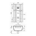 Schell Linus DP-C-T Duschpaneel Thermostat, 2x DN 15 G 1/2", CVD Duko Comfort, Aluminium eloxiertiert 008190899