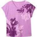 TOM TAILOR plus T-Shirt, V-Ausschnitt, für Damen, pink, 46