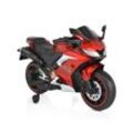 Moni Kinder Elektromotorrad Motocross MP3-Funktion Bluetooth Stützräder Lichter rot