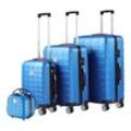 Hartschalenkoffer-Set Exopack inkl. Beautycase blau