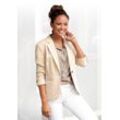 LASCANA Kurzblazer in klassischer Form, taillierter Damenblazer, sportlich elegant, beige