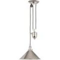 Lighting pv-p-pn Hängeleuchte Provence 1xE27 100 Baustahl Nickel poliert H:96cm-180cm Ø:37cm dimmbar höhenverstellbar - Elstead