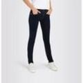 Slim-fit-Jeans MAC Gr. 44, Länge 32, blau (schwarz rinsewash), Damen, Denim/Jeans, Obermaterial: 91% Baumwolle, 6% Polyester, 3% Elasthan, Jeans