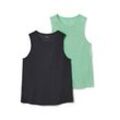 2 Sport-Tops - Anthrazit - Gr.: XS