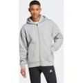 Kapuzensweatshirt ADIDAS SPORTSWEAR "M A SZN FL FZ", Herren, Gr. L, grau (medium grau heather), Obermaterial: 70% Baumwolle, 30% Polyester, sportlich, Sweatshirts