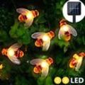 Biene Lichterkette, 6,5m Solar Power 30 LEDs Außenleuchte, Wasserdichte Lichterkette, Hummel Form Dekor Licht Für Outdoor, Hochzeit, Landschaft,