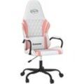 Bonnevie - Gaming-Stuhl mit Massagefunktion Weiß und Rosa Kunstleder vidaXL224603