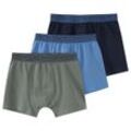 3 Jungen Boxershorts in unifarben