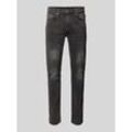 Straight Leg Jeans mit Label-Patch Modell 'CATCH MY DRIFT'