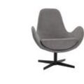 Design-Sessel Samteffekt Grau ANDY