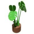 Pengpengfang Monstera-Untersetzer-Pflanzenornament, 3d-Gedrucktes Haus, Künstliche Pflanze, Integrierte Untersetzerblätter, Modernes Design, Leicht Zu Reinigende K