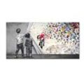 Banksy Street Art Mädchen Mit Schmetterlings-Graffiti-Leinwandgemälde, Wandkunst, Poster Und Drucke, Moderne Heimdekoration, Kunstwerk