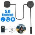 Lucky66 Motorradhelm-Bluetooth-Headset, Bluetooth 5.0, Wasserdichtes Motorrad-Sport-Headset, Lautsprecherhände, Musikanrufsteuerung