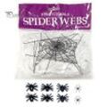 Puntos Party Time 1 Set Halloween-Spinnennetz-Dekoration, Großes Dehnbares Spinnennetz Mit Gruseligen Gefälschten Spinnen, Spukhaus-Partyzubehör