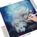 Fiyo Diamond Painting Product Diamant-Malerei Wolf Voller Bohrer Platz Handwerk Kit 5d Diamant Stickerei Tier Schnee Nadelarbeit Handgemachtes Geschenk