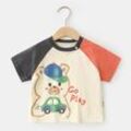 Chic Studio Babykleidung Lässige Kurzarm-T-Shirts Sommerkleidung Jungen Mädchen Baby Kinder Kinder Sommer Halbarm-Oberteile