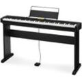 Digitalpiano CASIO "CDP-S360BK" Tasteninstrumente Gr. B/H: 132cm x 75cm, schwarz mit Stativ und Pedal