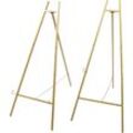 2PCS 50 118cm Gold Hochzeit Willkommen Display Staffelei, Eisen Staffelei Foto Poster Display Staffelei Große Hochzeit Staffelei Stativ Kunst Stand