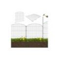 Teichzaun Metall Gartenzaun Komplettset 10pcs Zaun Steckzaun inkl. 12 Befestigungsstäben Zaunelemente Freigehege Absperrzaun für Garten Tier Hunde