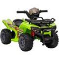 Homcom - Mini Elektro-Quad Kinder Elektro atv Kinderfahrzeug Elektroquad für 18-36 Monate Kinder Metall PP-Kunststoff Grün 70 x 42 x 45 cm