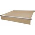 Elektrische Kassetten-Markise HHG 606, Vollkassette, 4,5x3m ausfahrbarer Volant Polyester Creme