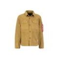 Hemdjacke ALPHA INDUSTRIES "Alpha Industries Men - Overshirts Color Block Overshirt" Gr. L, grün (khaki) Herren Jacken