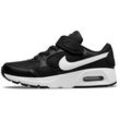 Sneaker NIKE SPORTSWEAR "AIR MAX SC (PS)", Gr. 33,5, schwarz-weiß (schwarz, weiß), Leder, Textil, kontrastfarbene Details, unifarben mit Farbeinsatz, sportlich, Schuhe