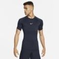 Nike Pro Dri-FIT Kurzarm-Fitness-Oberteil mit enger Passform für Herren - Blau