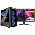 F (A bis G) CAPTIVA Gaming-PC-Komplettsystem "Advanced Gaming R82-993 TFT Bundle" Computer-Komplettsysteme Gr. ohne Betriebssystem, 32 GB RAM 1000 GB SSD, schwarz