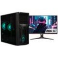 F (A bis G) CAPTIVA Gaming-PC-Komplettsystem "Advanced Gaming R83-201 TFT Bundle" Computer-Komplettsysteme Gr. ohne Betriebssystem, 16 GB RAM 1000 GB SSD, schwarz