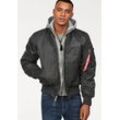 Bomberjacke ALPHA INDUSTRIES "MA-1 D-TEC" Gr. L, schwarz (03 black) Herren Jacken