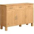 Sideboard HOME AFFAIRE "Alby", beige (natur gebeizt, gewachst), B:125cm H:85cm T:38cm, FSC-zertifiziertes Massivholz, Sideboards