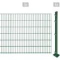 ARVOTEC Doppelstabmattenzaun "EASY 123 zum Aufschrauben" Zaunelemente Zaunhöhe 123 cm, Zaunlänge 2 - 60 m Gr. H/L: 123 cm x 10 m, grün (dunkelgrün) Zaunelemente