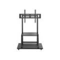 Manhattan TV & Monitor Mount, Trolley Stand, 1 screen, Screen Sizes: 37-100", Black, VESA 200x200 to 800x600mm, Max 150kg, Shelf and Base for Laptop or AV device, Height-adjustable to four levels: 862, 916, 970 and 1024mm, LFD, Lifetime Warranty -...