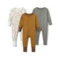 3 Pyjamas - Braun/Gestreift - Baby - Gr.: 50/56