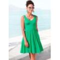 BEACHTIME Sommerkleid apfelgrün Gr. 34 für Damen. Mit V-Ausschnitt. Figurumspielend