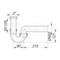 Dallmer Röhren-Siphon 100/0, 2" x DN 50 010421