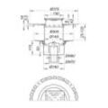 Dallmer Dünnbett-Bodenablauf 61 HT/VC 150x150mm DN 50/70 563231