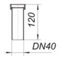 Dallmer Tauchrohr 010/0 120mm 1 1/2" x DN 40 060211