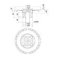 Dallmer TistoPlan K 12 senkrecht Bodenablauf 120x120mm DN 50 513472