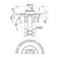 Dallmer TistoPlan K 10 senkrecht Bodenablauf 100x100mm DN 50 513489